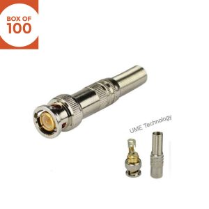 BNC connector με έλασμα για όλα τα καλώδια CCTV 100 Τεμάχια KIT-01990062