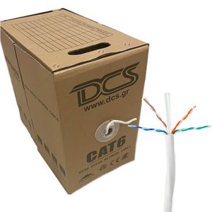 ΚΑΛΩΔΙΟ UTP CAT6 305m CCA για εσωτερικό χώρο λευκό DCS-UTP-CAT6-305
