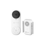 EZVIZ DB2 Pro 5MP Video Doorbell Battery-Powered Wifi with Chime Classic White