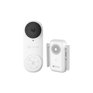 EZVIZ DB2 Pro 5MP Video Doorbell Battery-Powered Wifi with Chime Classic White