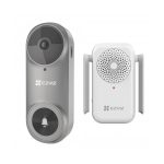 EZVIZ DB2 Pro 5MP Video Doorbell Battery-Powered Wifi with Chime Space Grey