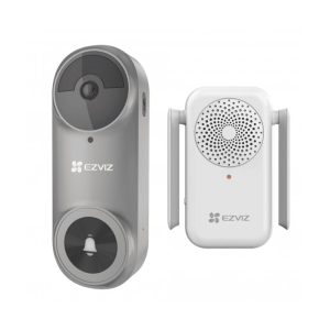 EZVIZ DB2 Pro 5MP Video Doorbell Battery-Powered Wifi with Chime Space Grey