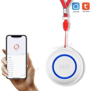Tuya TY-SOS-1 WiFi SOS Κουμπί Πανικού - Έκτακτης Ανάγκης  με Εφαρμογή TUYA Smart – Απομακρυσμένη Ειδοποίηση στο Κινητό