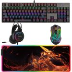 XTRIKE ME Gaming Combo Set RGB 4 σε 1 – Μηχανικό Πληκτρολόγιο, Ποντίκι, Headset & Mousepad DCS-GAMING-SET-1